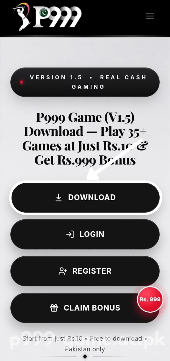 Press the Download button to get the P999 Game APK